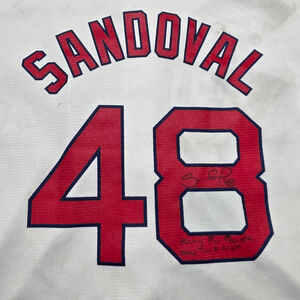 Boston Red Sox Pablo Sandoval #48 Youth Jersey Autographed Majestic Cool Base